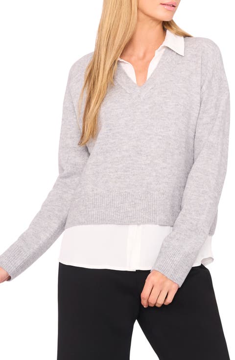 Layered Look Sweater (Regular & Petite)