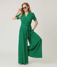 Unique Vintage 1940s Flare Leg Jumpsuit