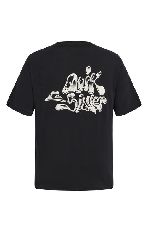 Quiksilver Kids' Glob Cotton Graphic T-shirt In Black