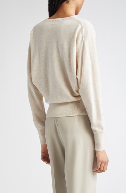 Lafayette 148 New York Draped Cashmere Sweater In White
