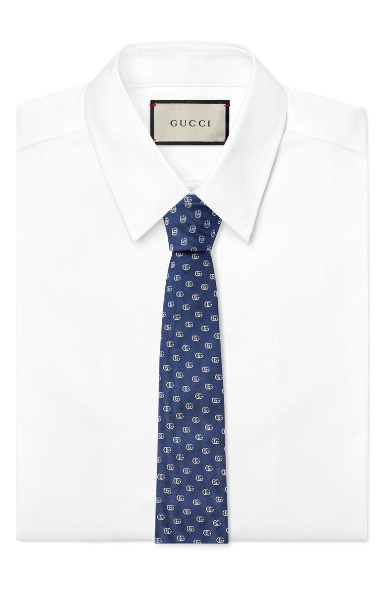 Gucci Running GG Logo Silk Jacquard Tie, Main, color,