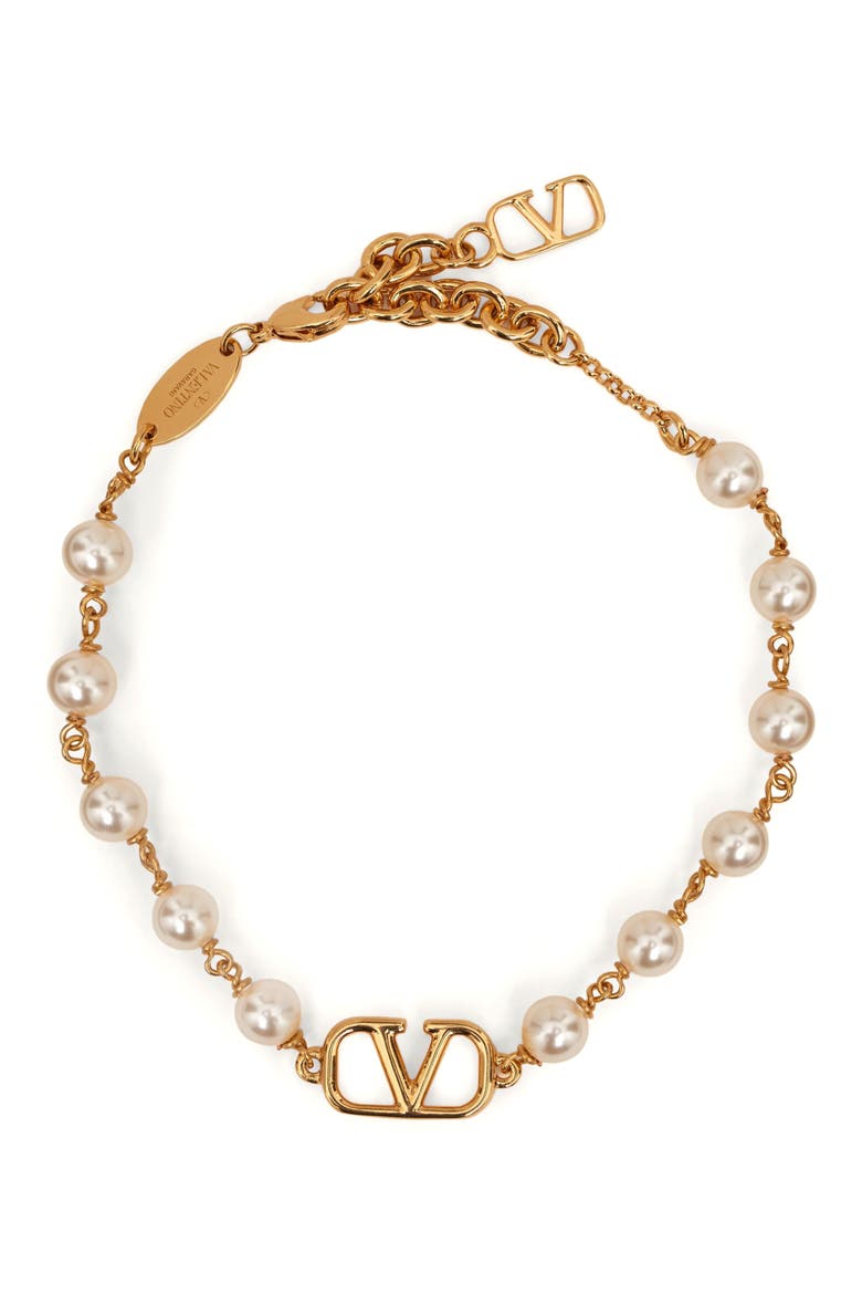 VLOGO Faux Pearl Bracelet, Main, color, CREAM/ GOLD SHADOW