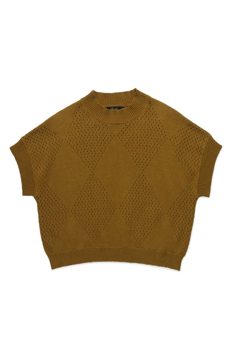 DELUC Novas Open Stitch Sweater, Alternate, color, Army