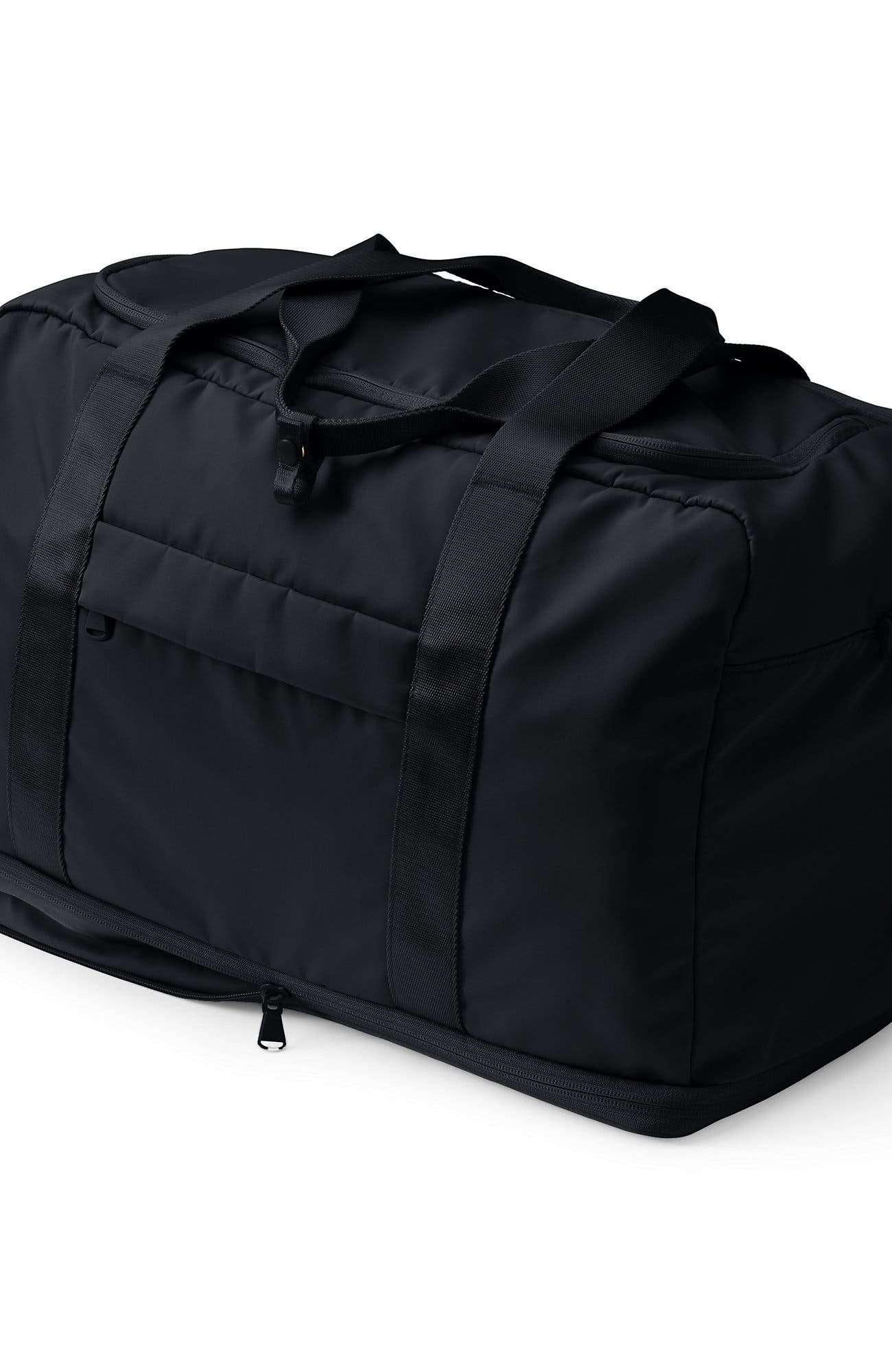 Lands' End Travel Carry On Luggage Duffle Bag, Alternate, color, Black