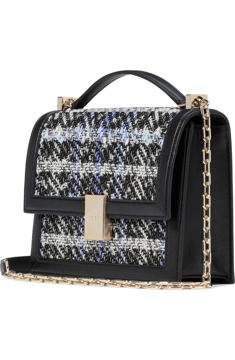 Kate Spade New York tribeca plaid tweed convertible chain shoulder bag, Alternate, color,