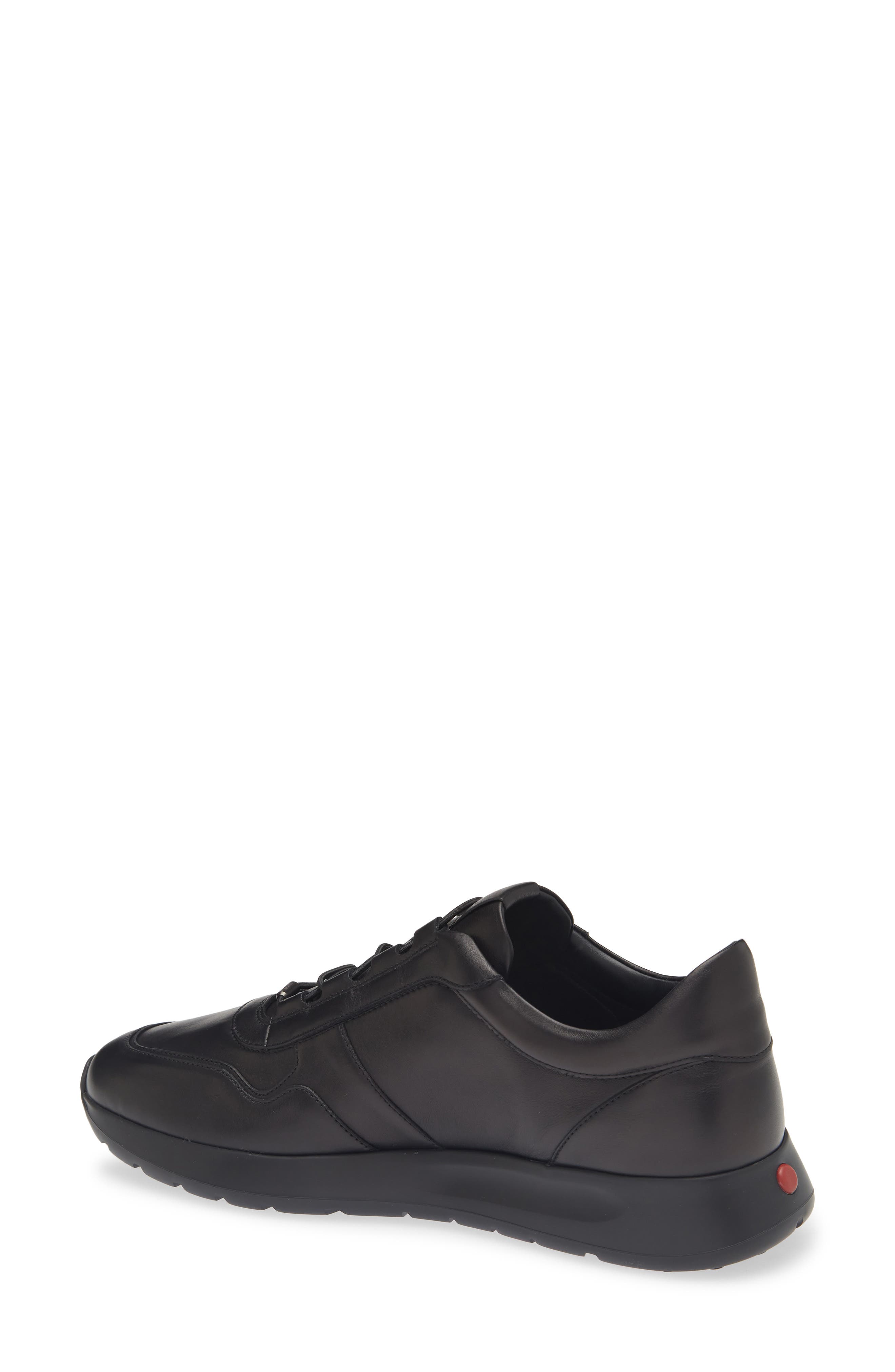 Leather Sneaker, Alternate, color, NERO