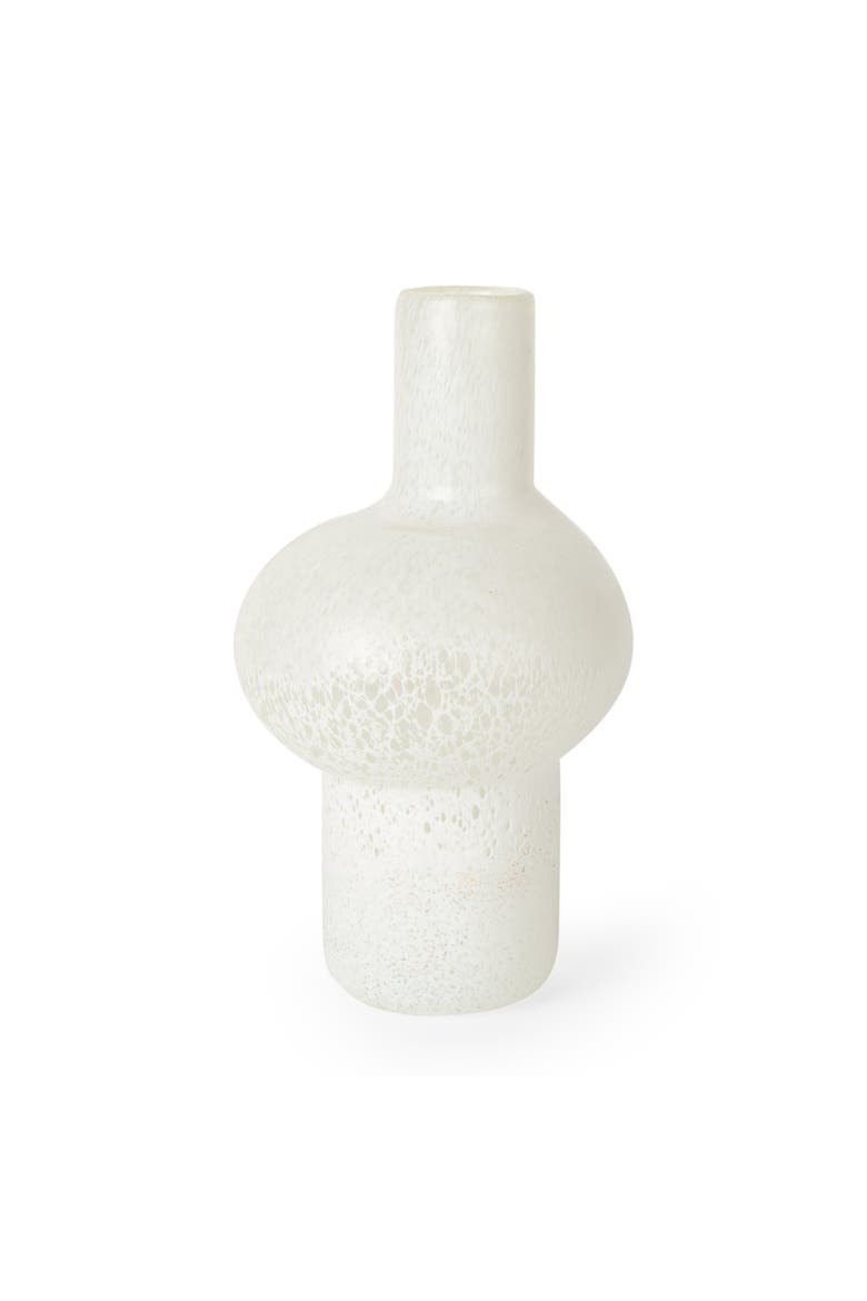Heket Tall Glass Vase, Main, color, White