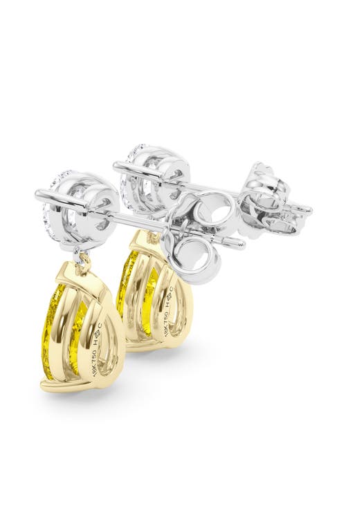 Hautecarat Lab Grown Diamond Drop Earrings In Blue