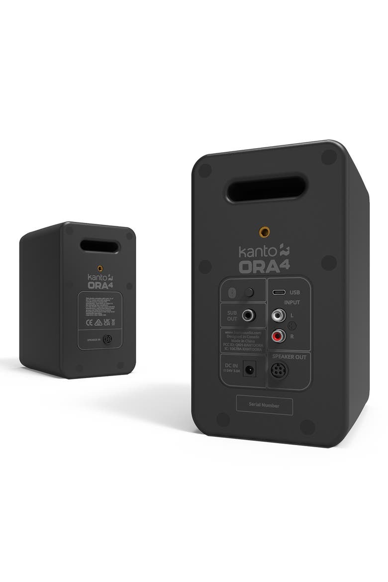 ORA4 Powered Bluetooth Desktop Speakers - Pair, Alternate, color, Black