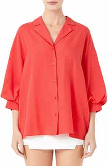 Endless Rose Blouson Sleeve Button-Up Shirt