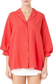 Endless Rose Blouson Sleeve Button-Up Shirt
