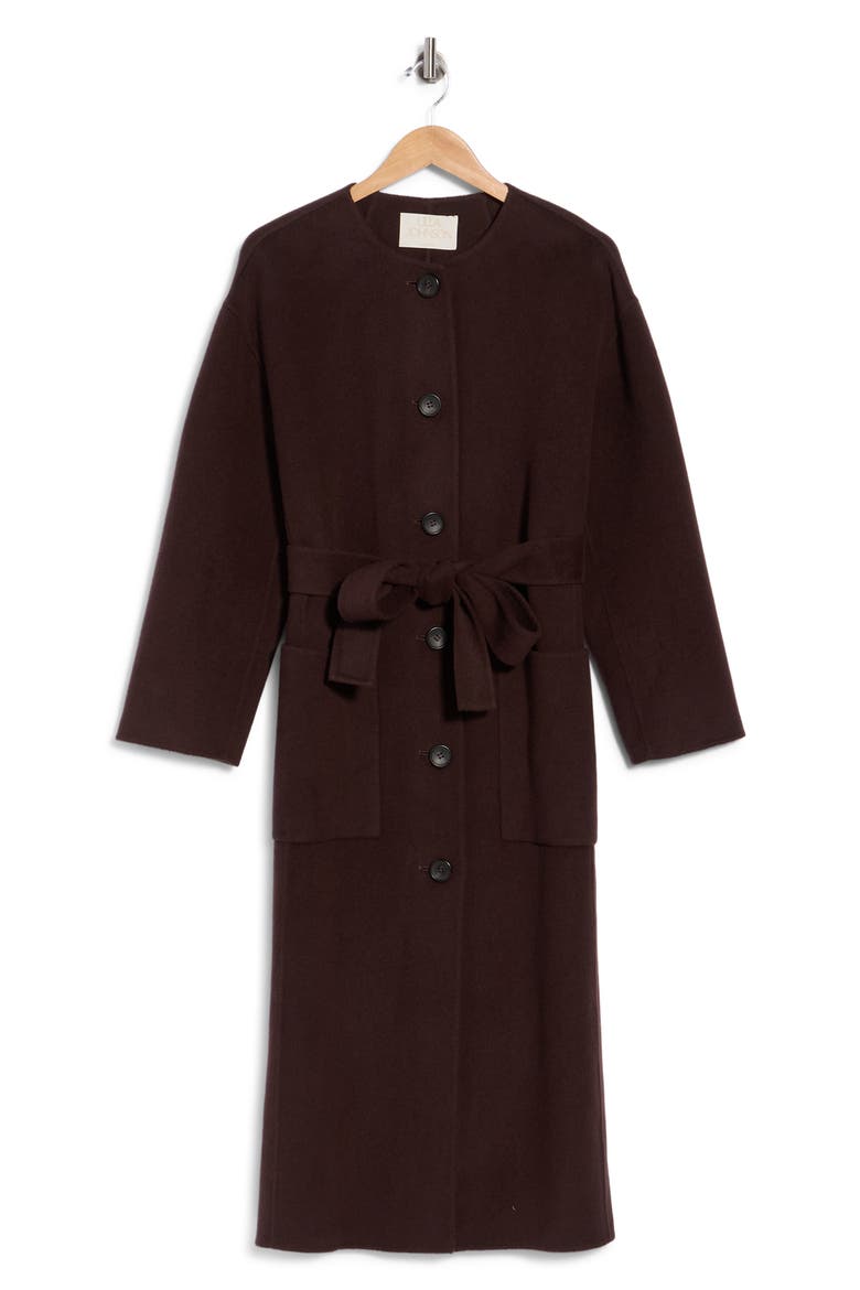 Fernanda Double Face Wool Blend Coat, Main, color, SABLE