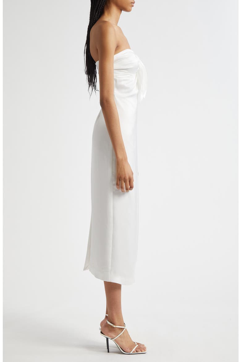 Orion Strapless Midi Dress, Alternate, color, IVORY