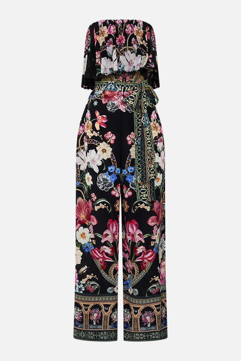 Strapless Jumpsuit With Frill Midnight In Monserrate, Alternate, color, Midnight In Monserrate
