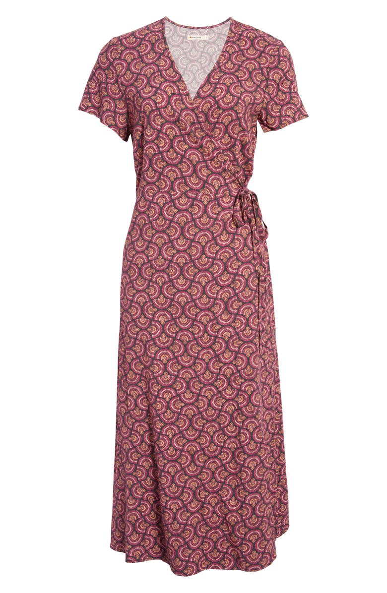 Marine Layer Emlyn Print Midi Wrap Dress, Alternate, color,