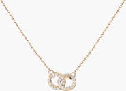 Aurate Double Lab Grown Sapphire Connection Necklace