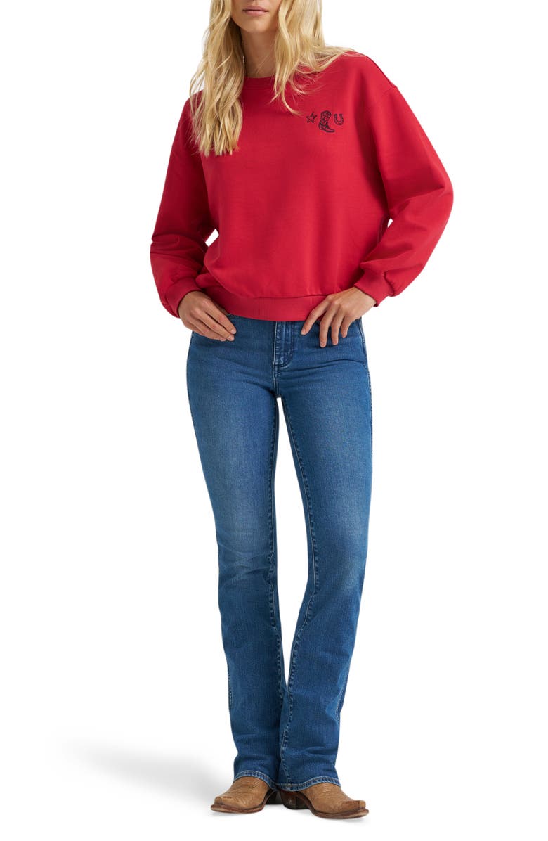 Wrangler Western Embroidered Pullover Sweatshirt, Alternate, color, 