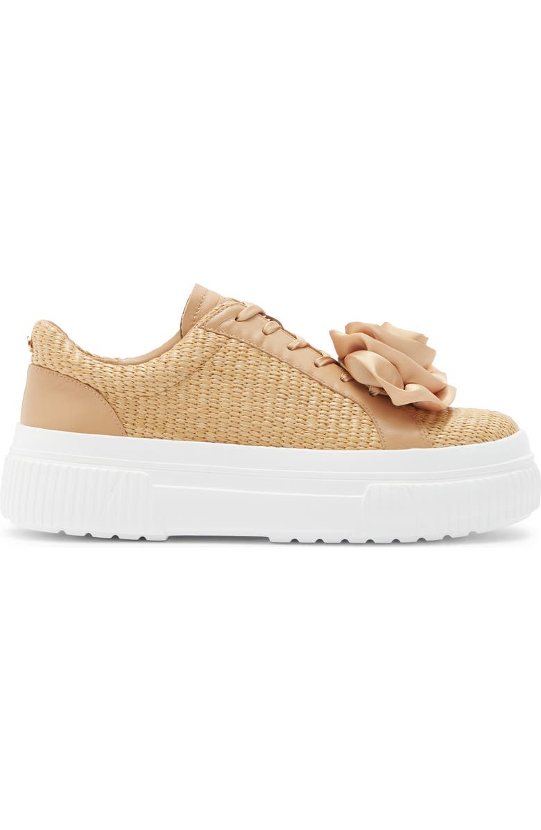 JSlides Weber Raffia Platform Sneaker, Alternate, color, Tan