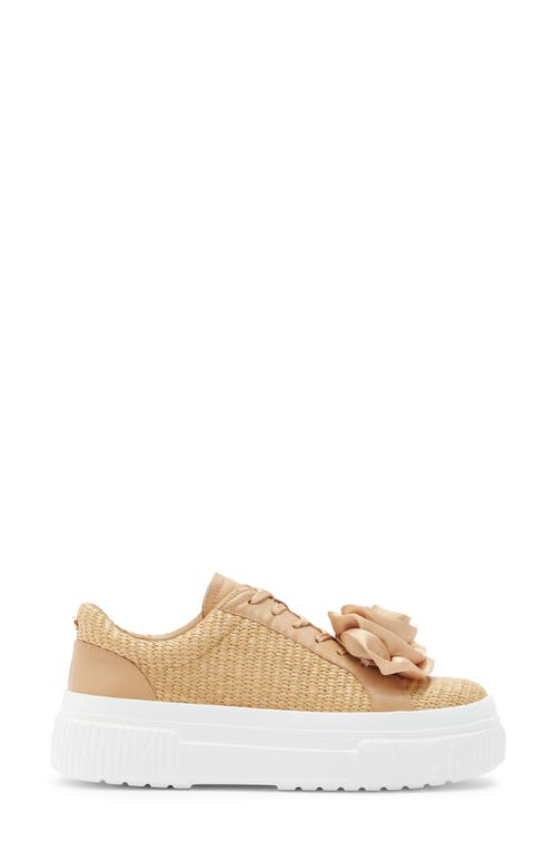 Jslides Weber Raffia Platform Sneaker In Brown
