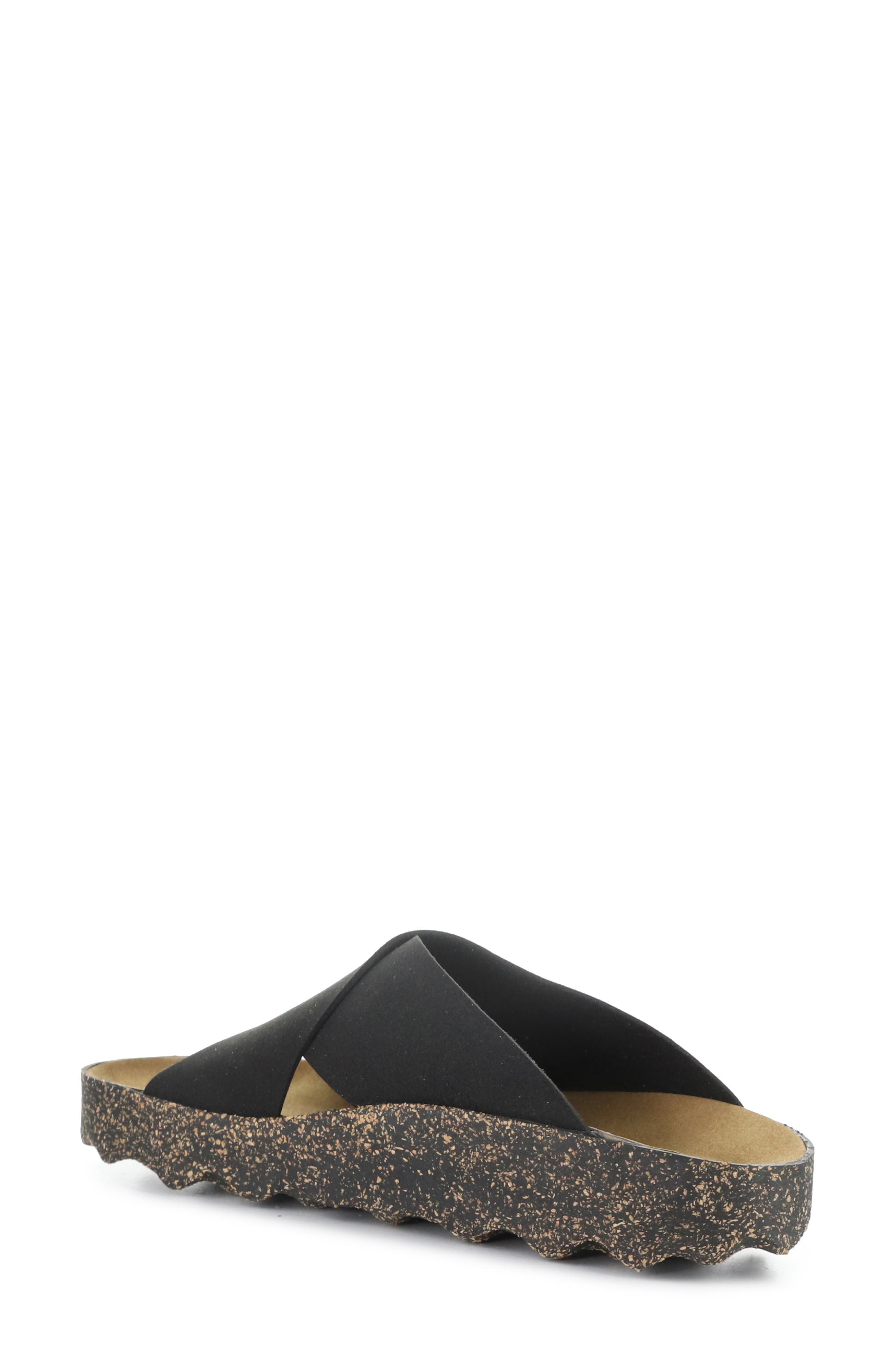 Cross Slide Sandal, Alternate, color, BLACK SUEDE
