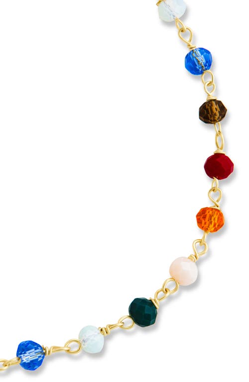 Sterling Forever Aimee Beaded Chain Bracelet In Gold