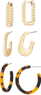 Cara Assorted 3-Pack Hoop Earrings