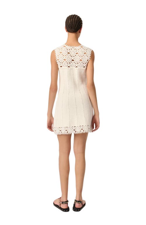 Maje Crochet Shift Mini Dress