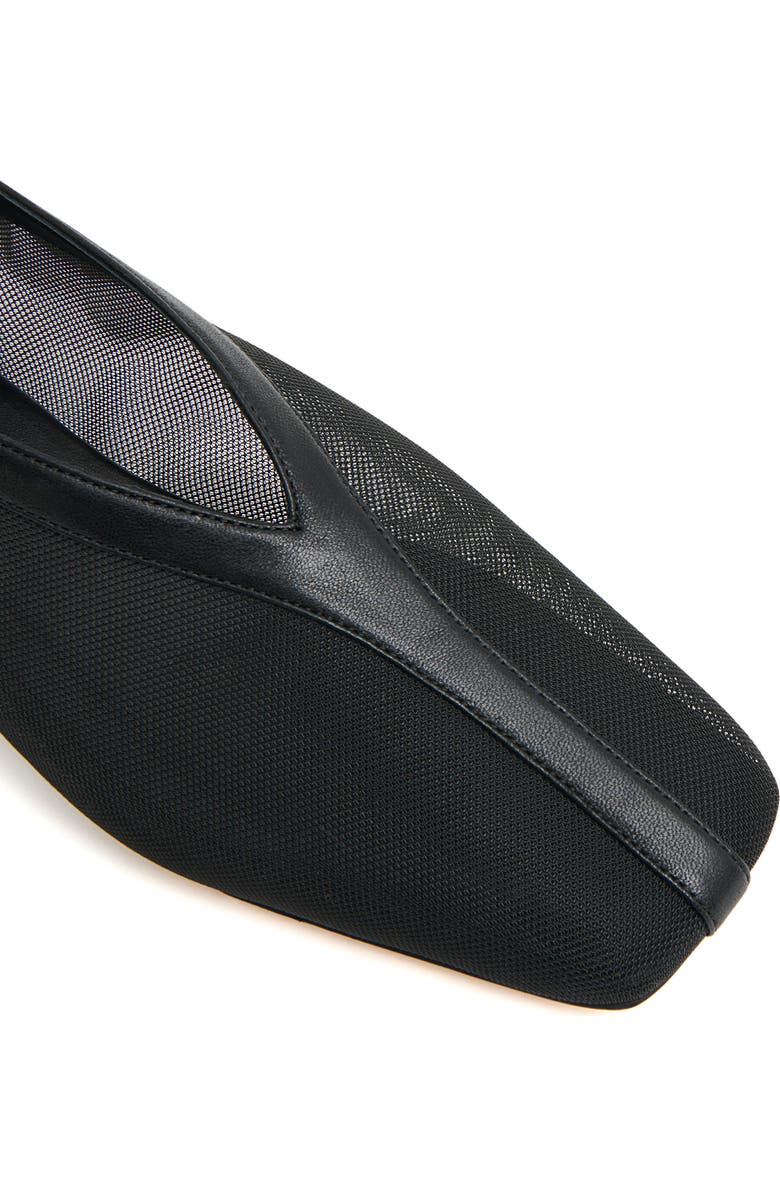 Mansur Gavriel Square Toe Flat, Alternate, color, Black