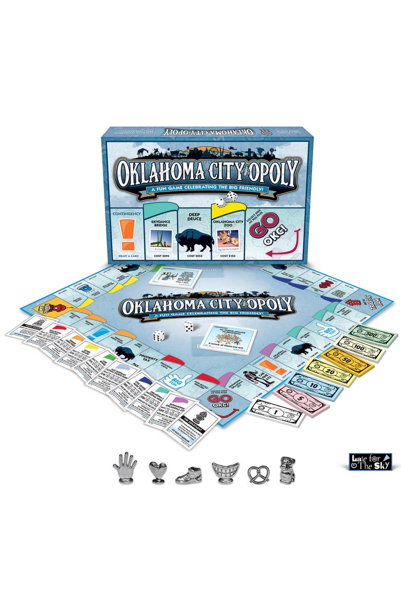 Late for the Sky Oklahoma Cityopoly Monopoly Board Game, Alternate, color,