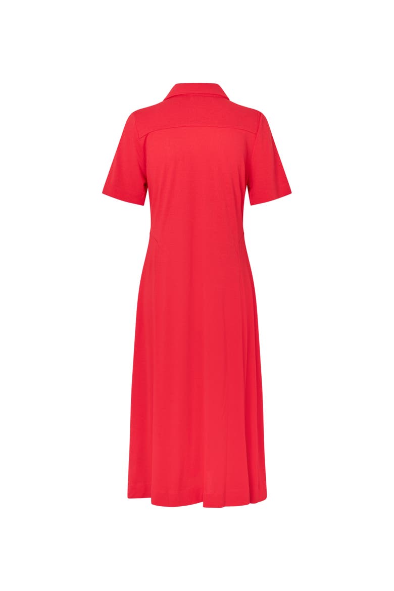 MaNirithis Button-Front Shirt Midi Dress, Alternate, color, Poinsettia