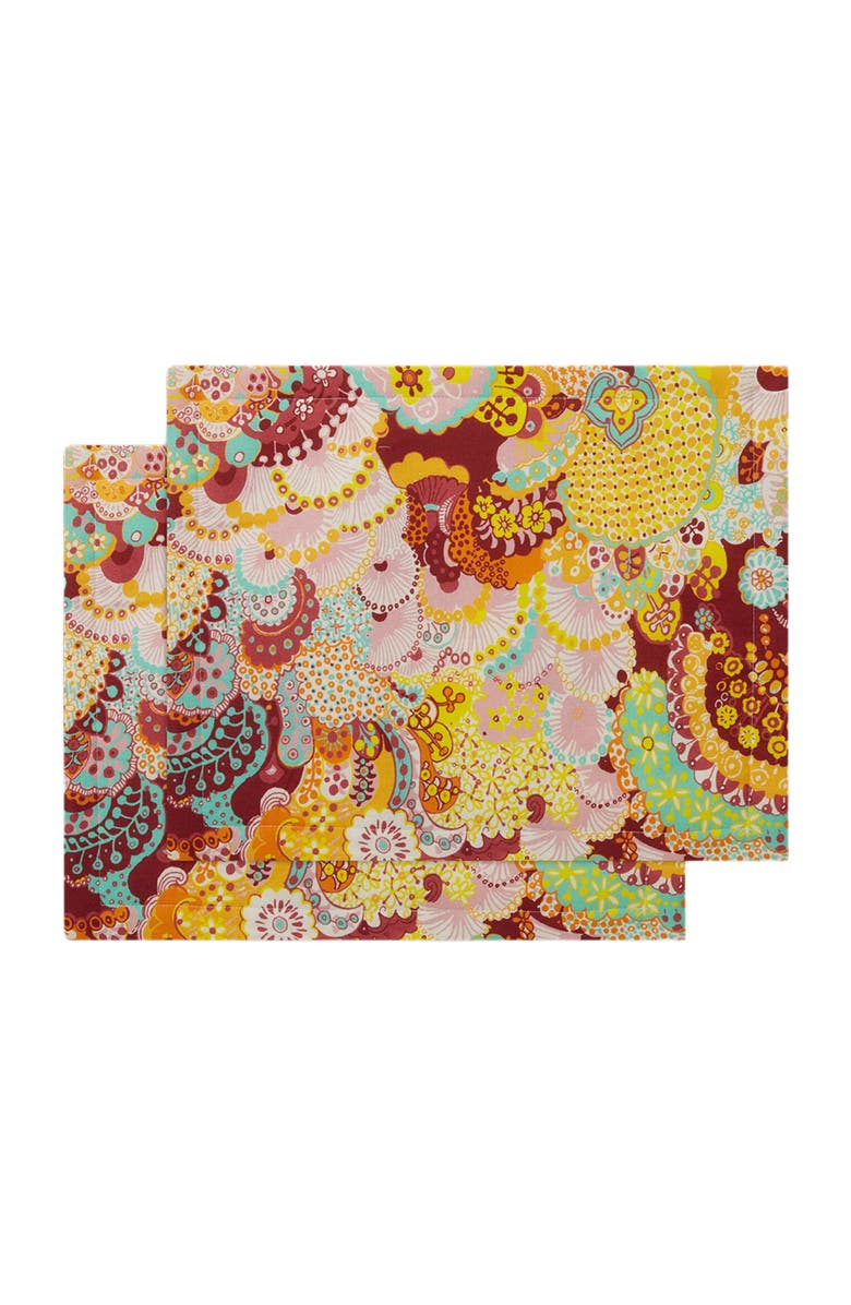 La DoubleJ Placemats Set Of 2 (35X45) Holi Pink, Main, color, Holi Pink