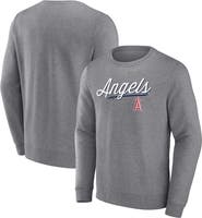 FANATICS Men's Fanatics Branded Heather Gray Los Angeles Angels Simplicity Pullover Sweatshirt