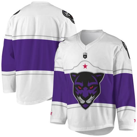 Men's White/Purple Panther City Lacrosse Club Replica Jersey