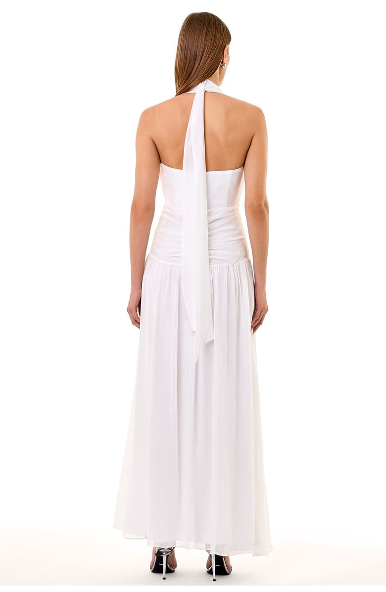 NICHOLAS Arella Halter Neck Dress, Alternate, color, Ivory