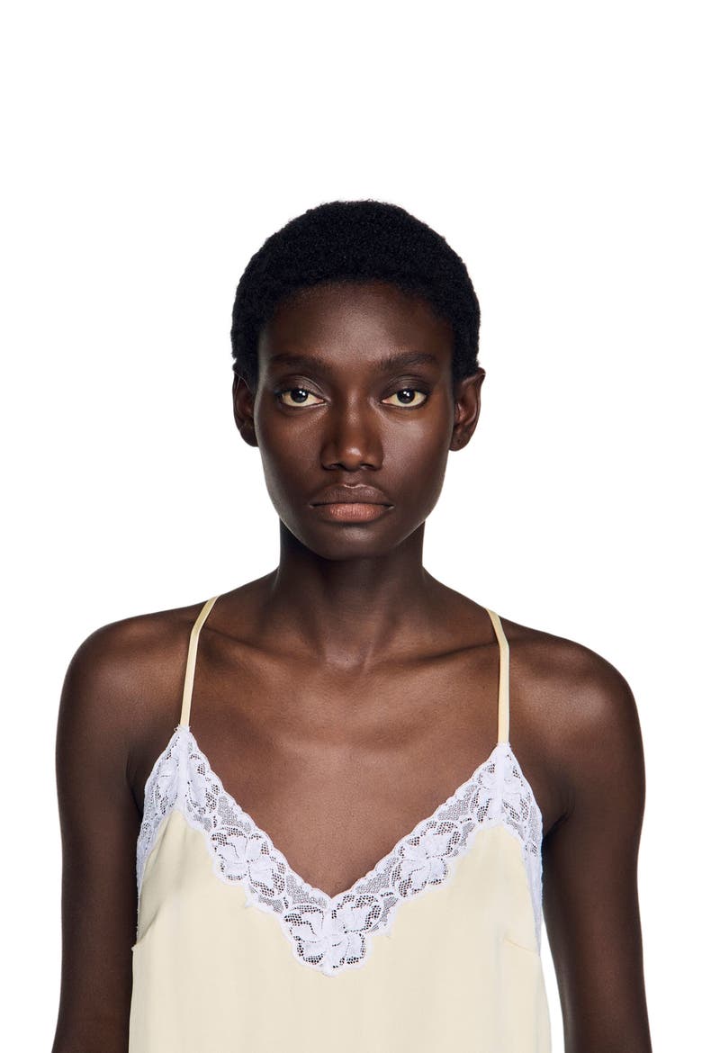 Ruffled top, Alternate, color, Light yellow