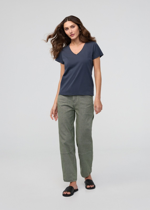 Ribbed Pima Long Sleeve Henley
