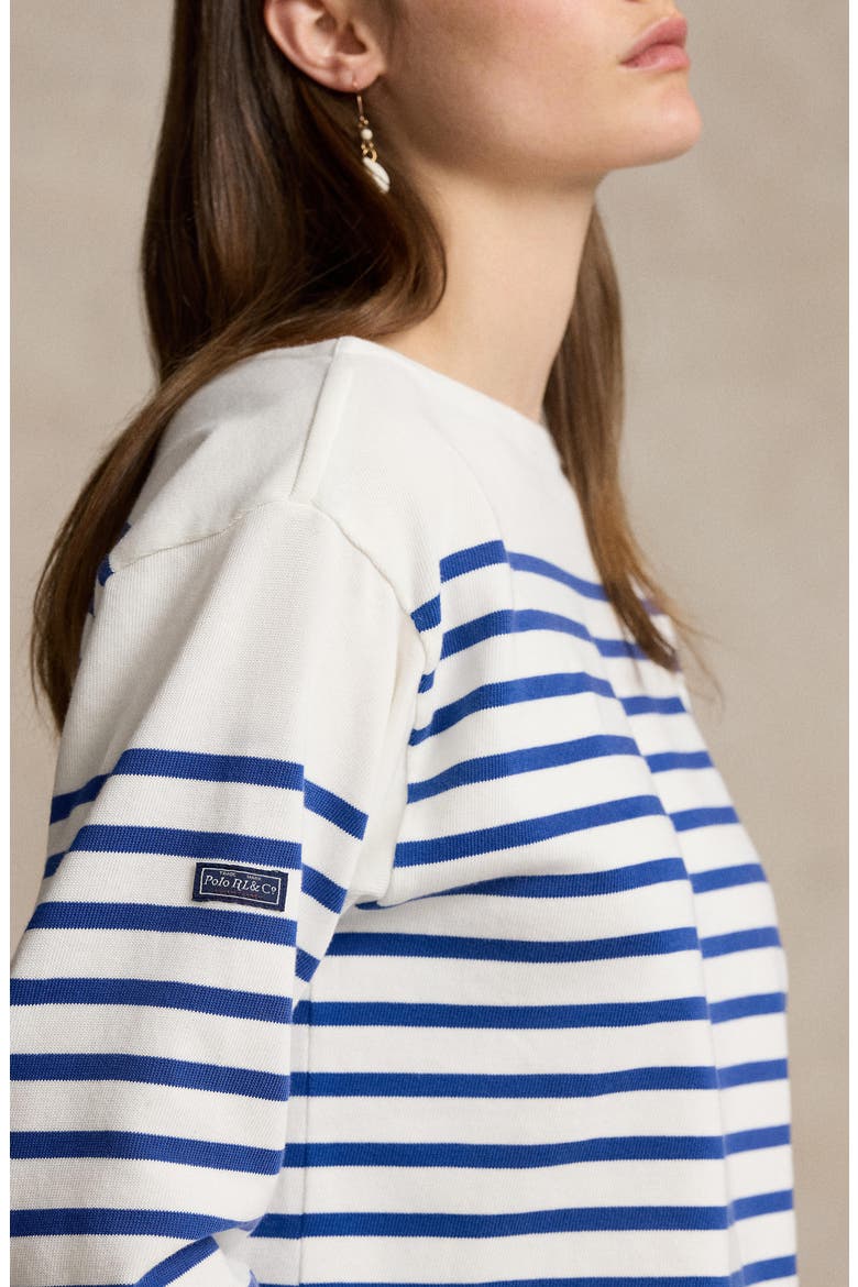 Stripe Mariner Cotton T-Shirt, Alternate, color, DECKWASH WHITE/ BRILL SAPPHIRE