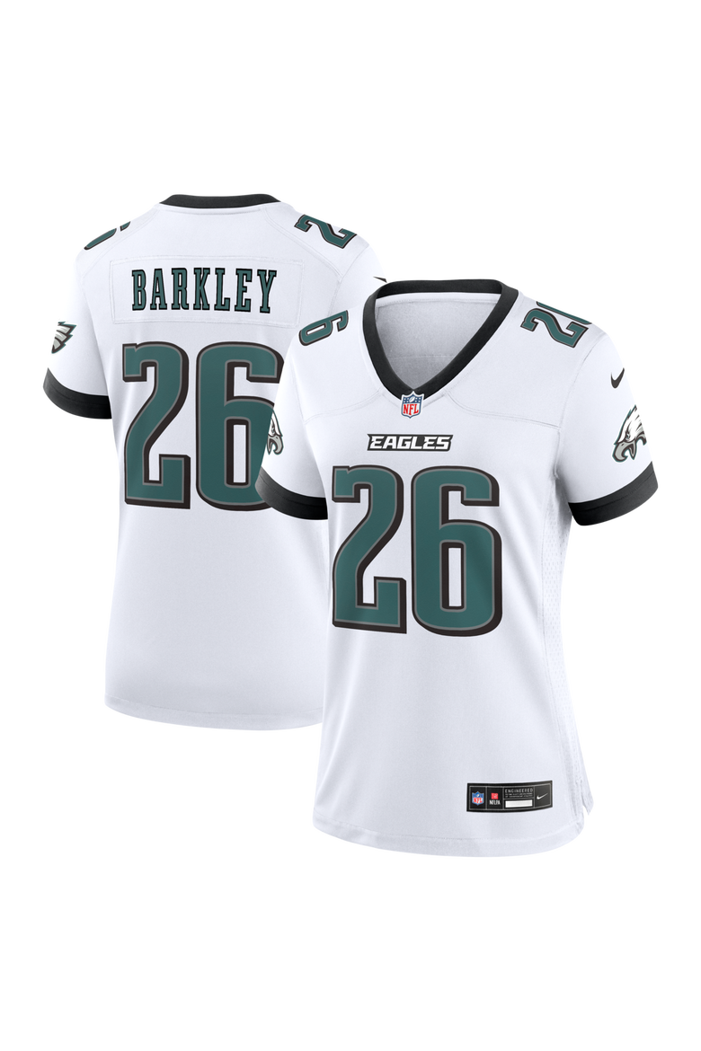 Women's Nike Saquon Barkley  White Philadelphia Eagles Game Jersey, Main, color, White