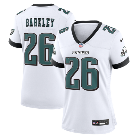 Women's Nike Saquon Barkley  White Philadelphia Eagles Game Jersey