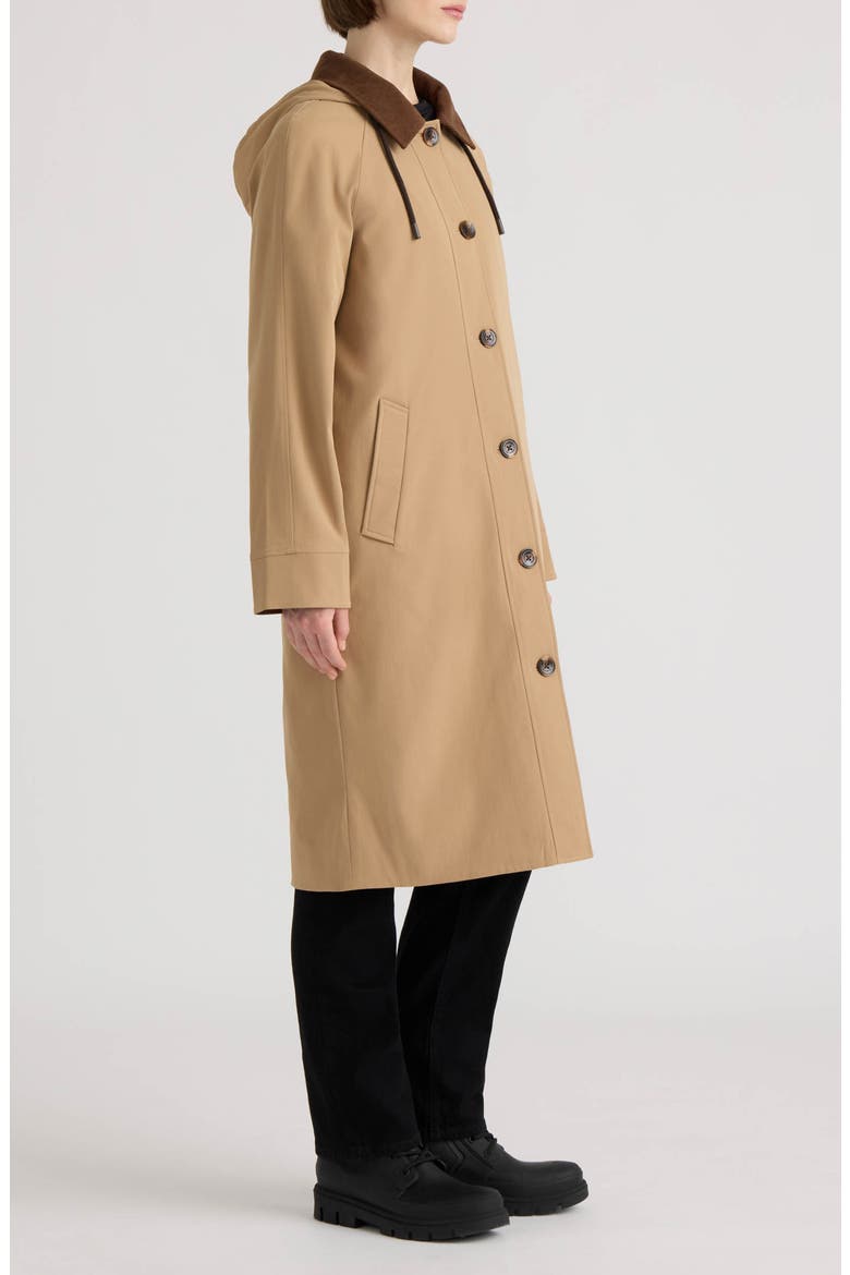 Daisy Water Repellent Padded Trench Coat, Alternate, color, BRITISH TAN