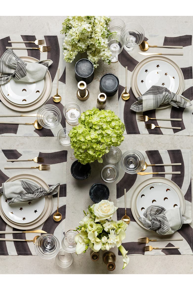 Charmed Moon Salad Plate Set, Alternate, color, White