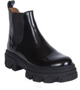 URBNKICKS Chelsea Shinny Black Leather Boots
