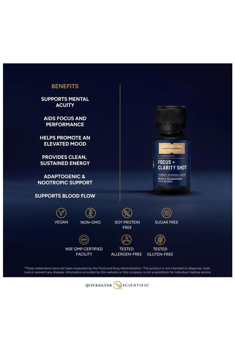 Focus and Clarity Liposomal Energy Support Shot, Alternate, color, None