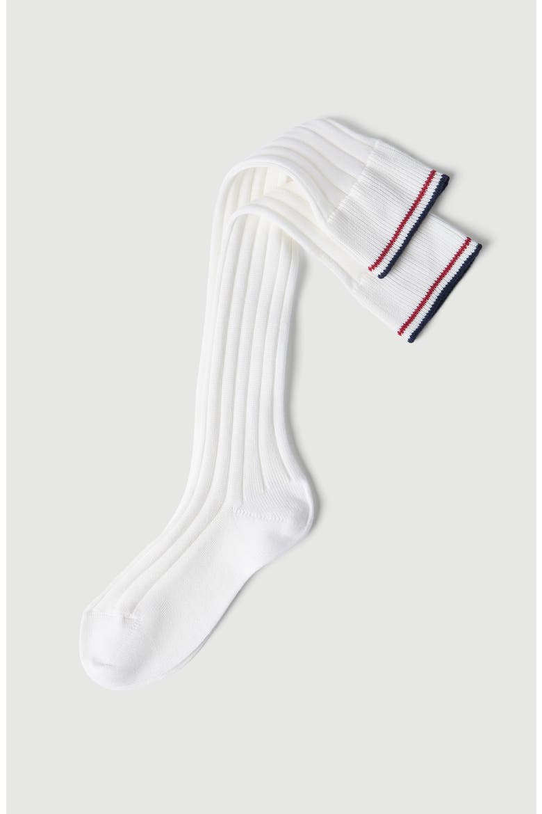Knit socks, Main, color, White