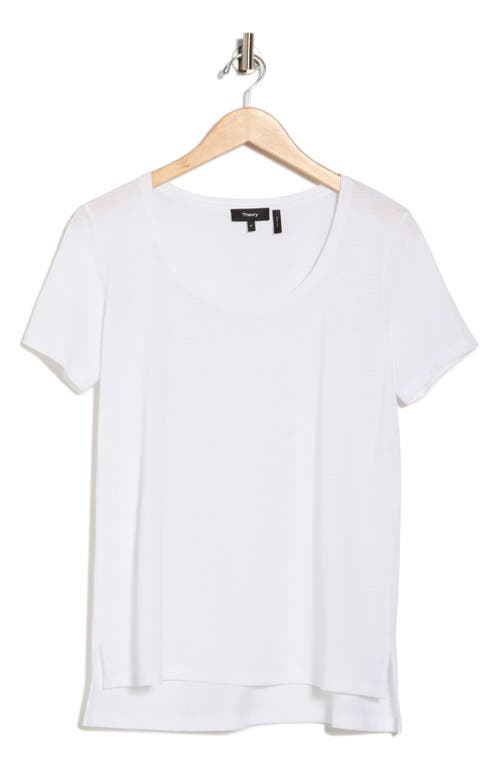 Theory Scoop Neck T-shirt In White