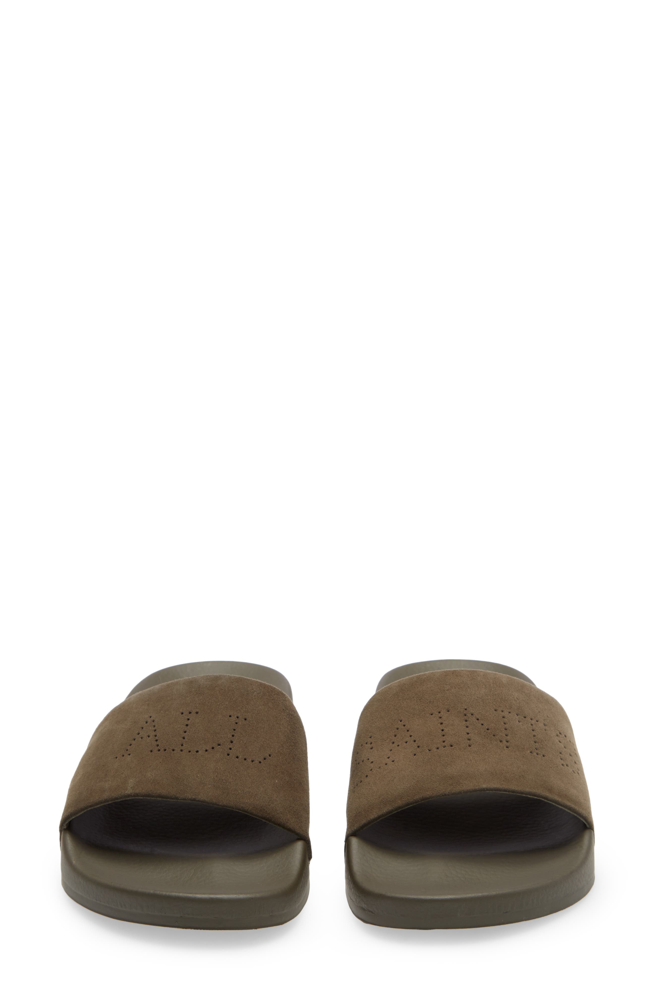 Karli Slide Sandal, Alternate, color, KHAKI SUEDE