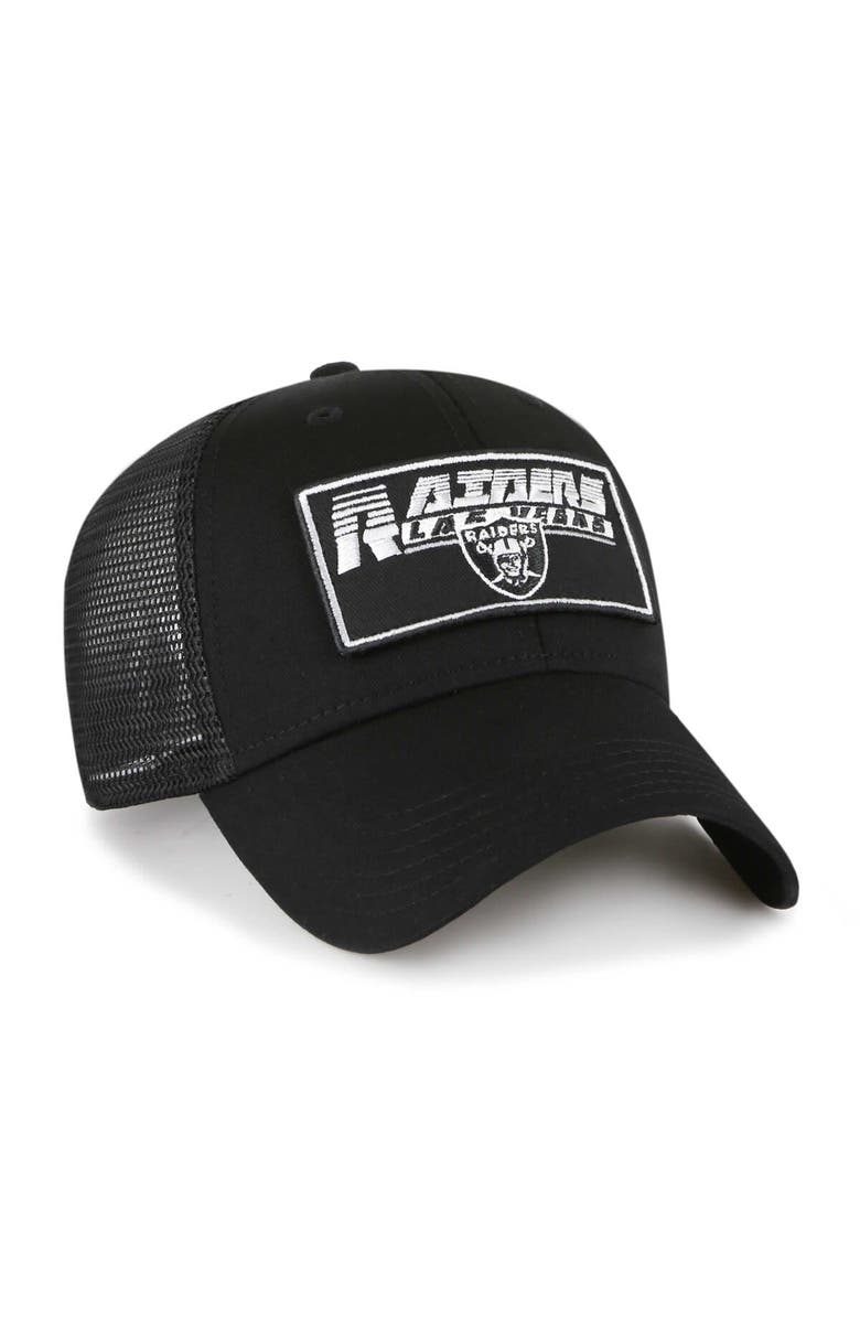 '47 Youth '47 Black Las Vegas Raiders Levee MVP Trucker Adjustable Hat, Alternate, color, Black