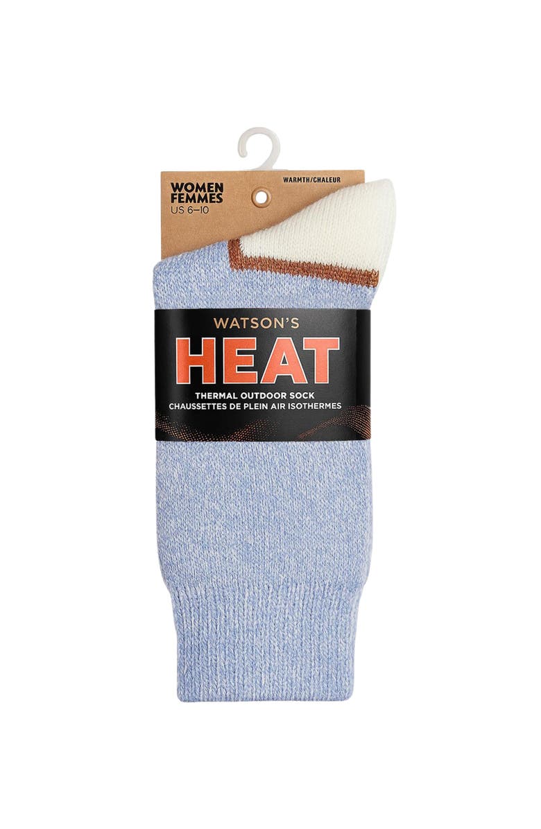 Watson's Womens HEAT Thermal Crew Socks, Alternate, color, Blue Mix