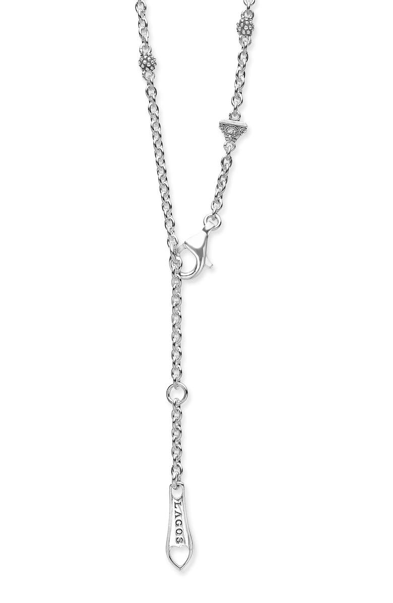 LAGOS Caviar Luxe Diamond Heart Pendant Necklace, Alternate, color, Gold