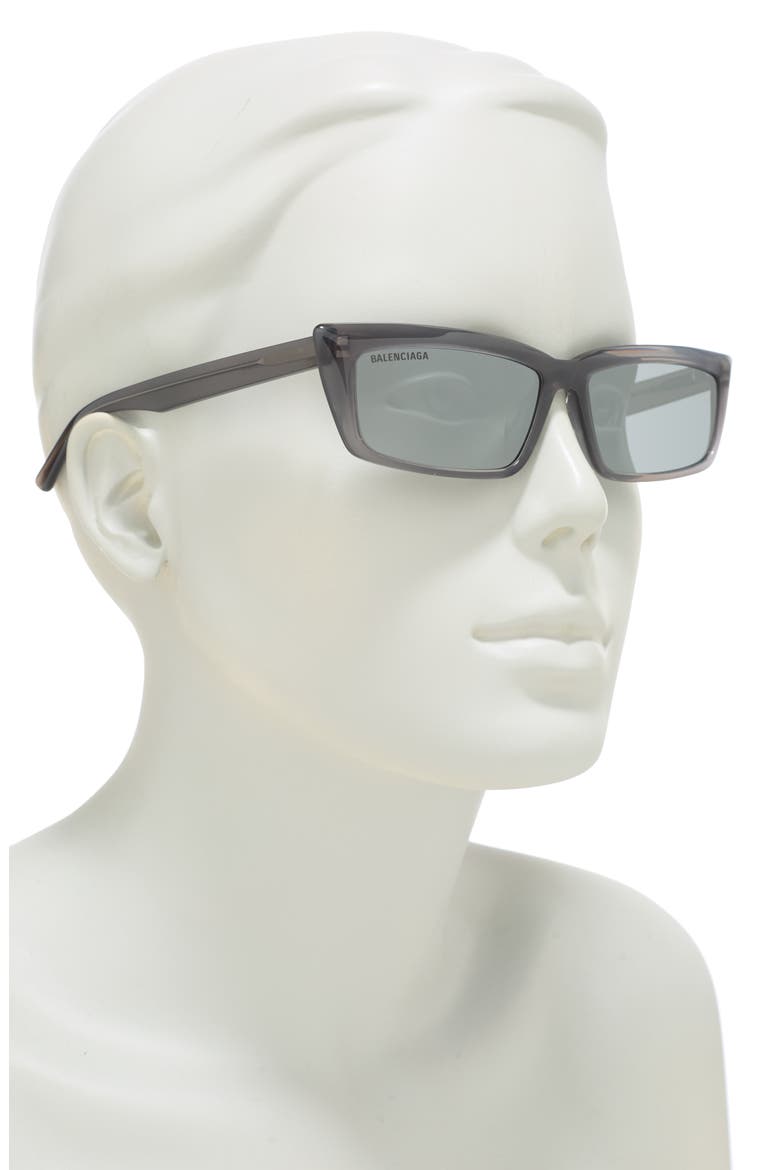 57mm Square Sunglasses, Alternate, color, GREY GREY SILVER/FSL